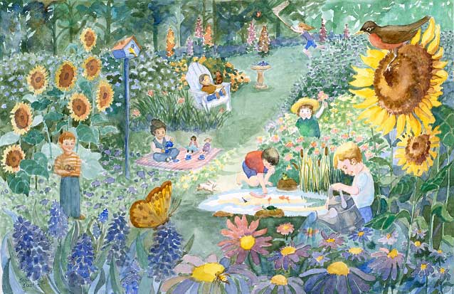 Children's Garden 11x17 ©Joan Justis-All rights reserved