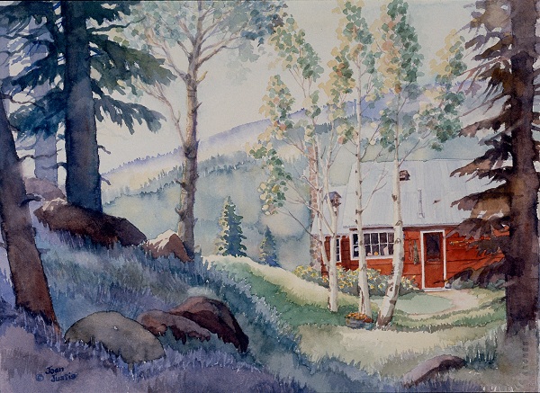 Mountain Cabin 11x15 ©Joan Justis-All rights reserved