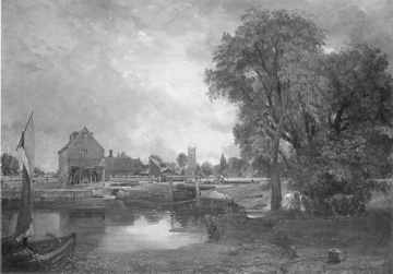 John Constable's painting of a lock and mill